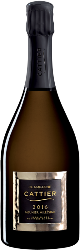 Champagne Cattier Brut Meunier 1er cru 2016 - Photo 1